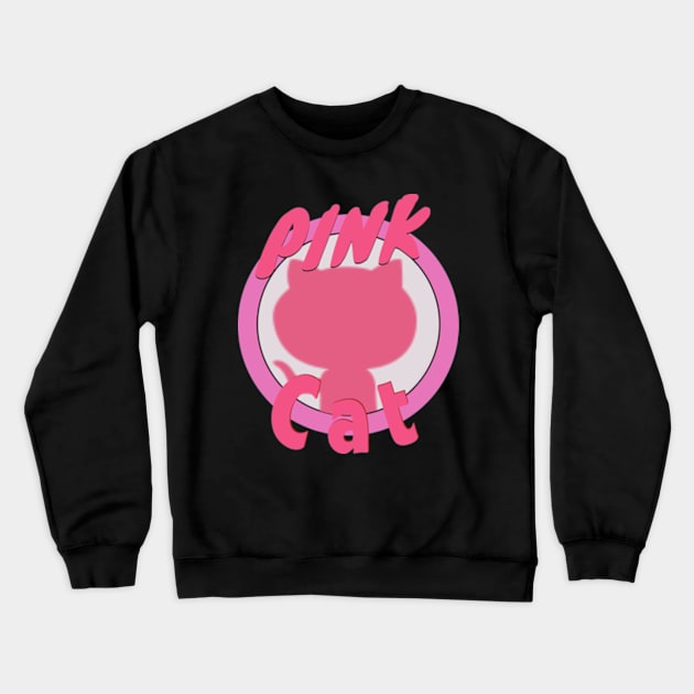 Pink cat Crewneck Sweatshirt by Malgave store